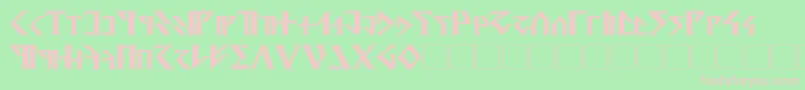 DavekBold-fontti – vaaleanpunaiset fontit vihreällä taustalla