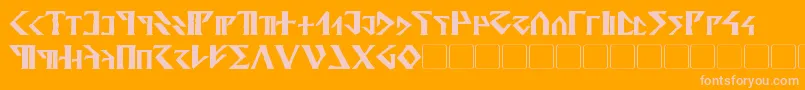 DavekBold Font – Pink Fonts on Orange Background
