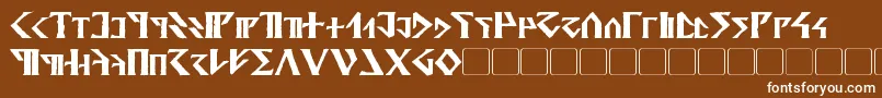 フォントDavekBold – 茶色の背景に白い文字