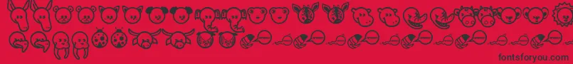Garanimals Font – Black Fonts on Red Background