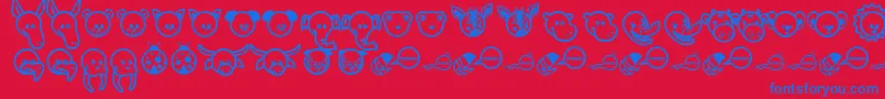 Garanimals Font – Blue Fonts on Red Background