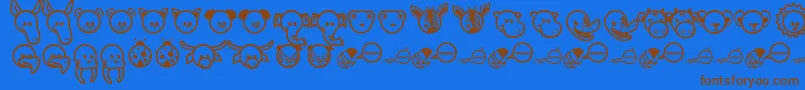 Garanimals Font – Brown Fonts on Blue Background