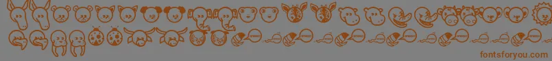 More about Garanimals Font Garanimals Font – Brown Fonts on Gray Background