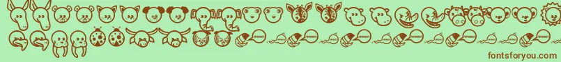 Garanimals Font – Brown Fonts on Green Background