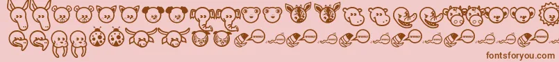 Garanimals Font – Brown Fonts on Pink Background