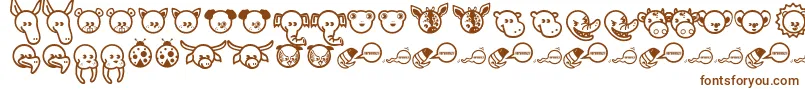 フォントGaranimals – 茶色のフォント