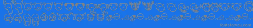 Garanimals Font – Gray Fonts on Blue Background