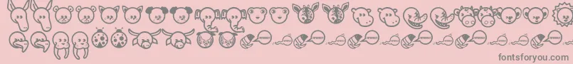 Garanimals Font – Gray Fonts on Pink Background