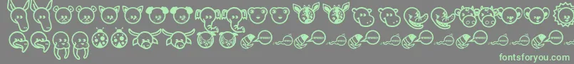 Garanimals Font – Green Fonts on Gray Background