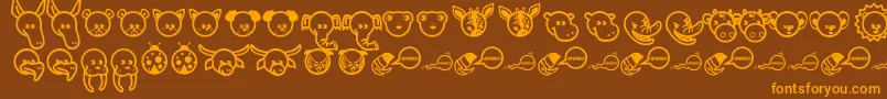 Garanimals Font – Orange Fonts on Brown Background