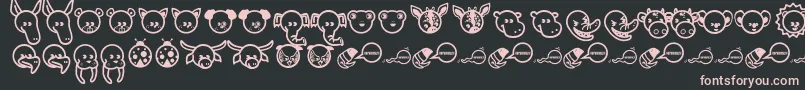Garanimals Font – Pink Fonts on Black Background