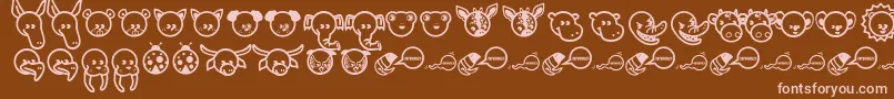 Garanimals Font – Pink Fonts on Brown Background