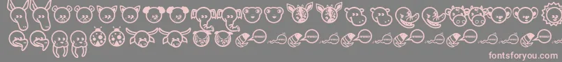 Garanimals Font – Pink Fonts on Gray Background