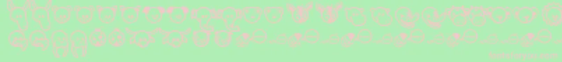 Garanimals Font – Pink Fonts on Green Background