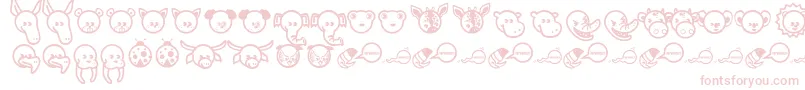 Garanimals Font – Pink Fonts on White Background