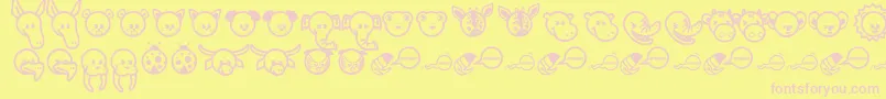 Garanimals Font – Pink Fonts on Yellow Background