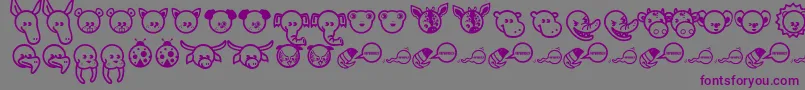 Garanimals Font – Purple Fonts on Gray Background