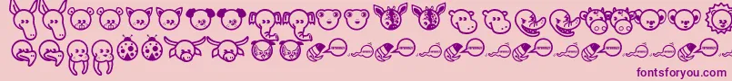 Garanimals Font – Purple Fonts on Pink Background