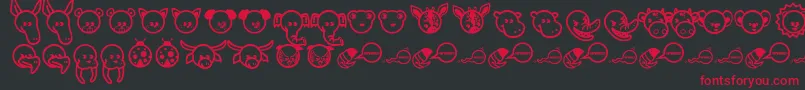 Garanimals Font – Red Fonts on Black Background