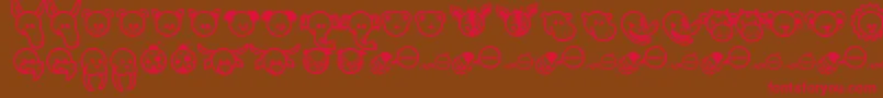 Garanimals Font – Red Fonts on Brown Background