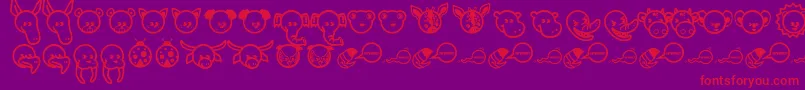Garanimals Font – Red Fonts on Purple Background