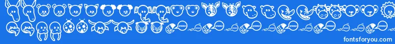 Garanimals Font – White Fonts on Blue Background