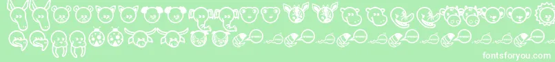 Garanimals Font – White Fonts on Green Background