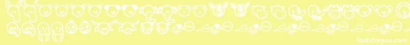 Garanimals Font – White Fonts on Yellow Background