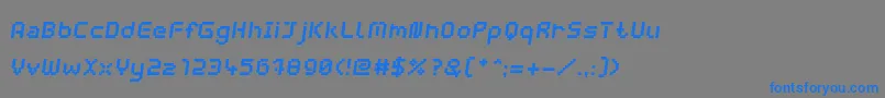 Шрифт WebpixelBitmapBoldItalic – синие шрифты на сером фоне