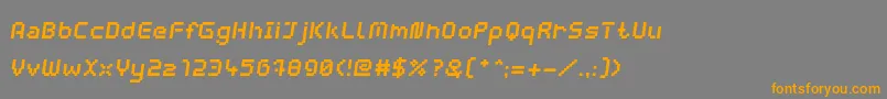 WebpixelBitmapBoldItalic Font – Orange Fonts on Gray Background
