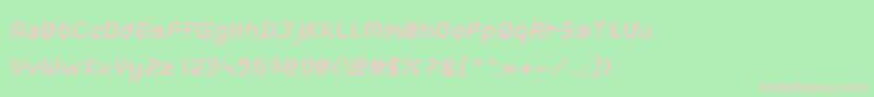 WebpixelBitmapBoldItalic Font – Pink Fonts on Green Background