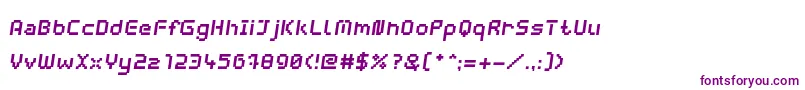 WebpixelBitmapBoldItalic Font – Purple Fonts on White Background