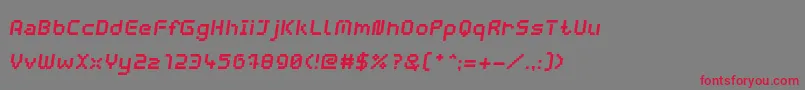 フォントWebpixelBitmapBoldItalic – 赤い文字の灰色の背景
