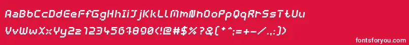 WebpixelBitmapBoldItalic Font – White Fonts on Red Background