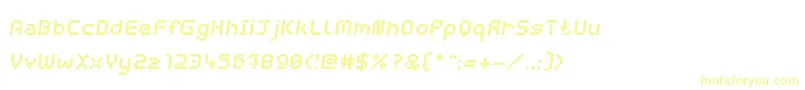 Шрифт WebpixelBitmapBoldItalic – жёлтые шрифты
