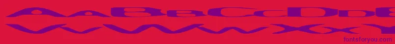 フォントPsychye – 赤い背景に紫のフォント