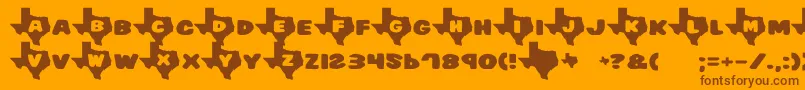 More about Texas2 Font Texas2 Font – Brown Fonts on Orange Background