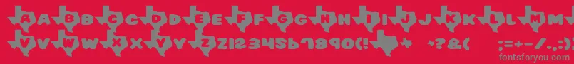 Texas2 Font – Gray Fonts on Red Background