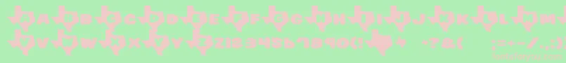 Texas2 Font – Pink Fonts on Green Background