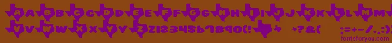 Texas2 Font – Purple Fonts on Brown Background