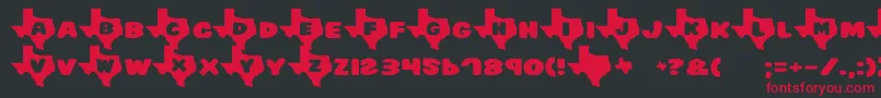 Texas2 Font – Red Fonts on Black Background