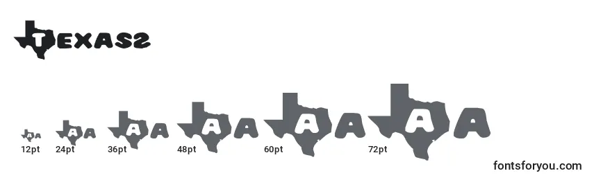 Размеры шрифта Texas2