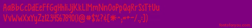 Kgempireofdirt Font – Red Fonts on Purple Background