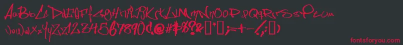 Somesss Font – Red Fonts on Black Background