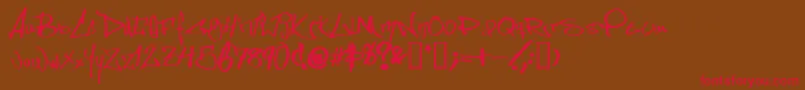 Somesss Font – Red Fonts on Brown Background