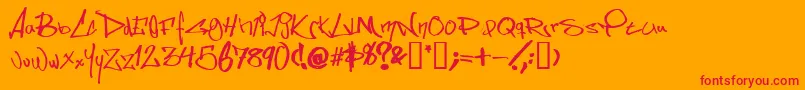 More about Somesss Font Somesss Font – Red Fonts on Orange Background