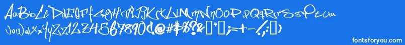 Somesss Font – White Fonts on Blue Background