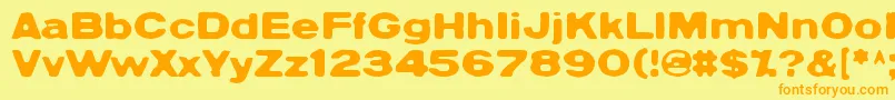 Sadannes Font – Orange Fonts on Yellow Background