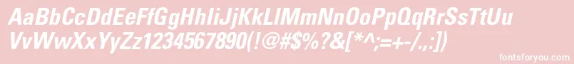 PartnercondensedBolditalic Font – White Fonts on Pink Background