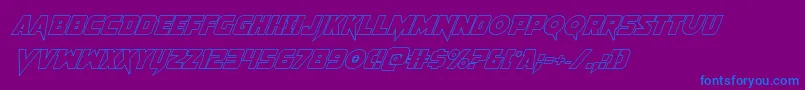Pistoleeroutital2 Font – Blue Fonts on Purple Background